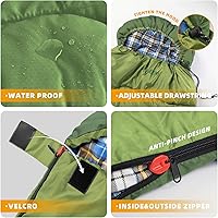 Vista 3 de Saco de dormir de campamento, sacos de dormir de 32 ℉ para adultos, niños, adolescentes, clima frío, cálido saco de dormir de invierno para 3-4