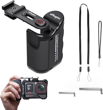 مجموعة أدوات قبضة Xplorer لـ Insta360 Ace Pro2/Ace Pro/Ace،ولـ DJI Action 5 Pro/4/3 ولـ Gopro Hero 13/12/10/9 حامل ممتد مع زر مصراع قابل للتعديل