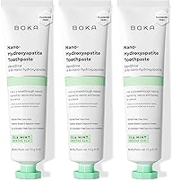 Boka Ela Mint Nano-Hydroxyapatite Fluoride-Free Toothpaste for Sensitive Teeth, 4oz 3-Pack - Kids & Adults Oral Care