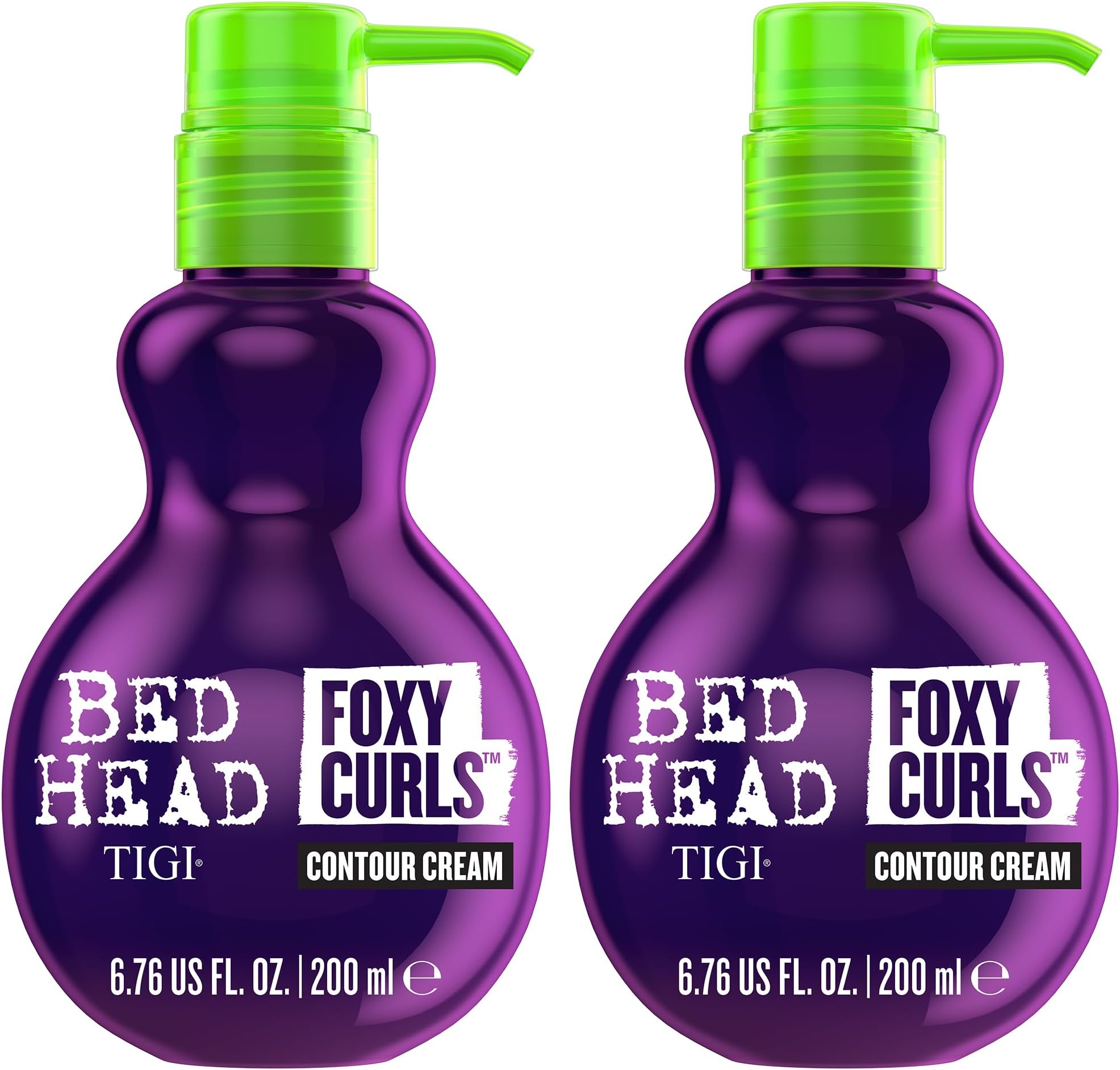 TIGI Bed Head Curl Cream, Foxy Curls 2-Pack – Contour Cream for Lightweight Definition, Frizz Control, Anti-Humidity, Wavy & Curly Hair Products, Fruit Twist Scent, 6.76 Oz Ea