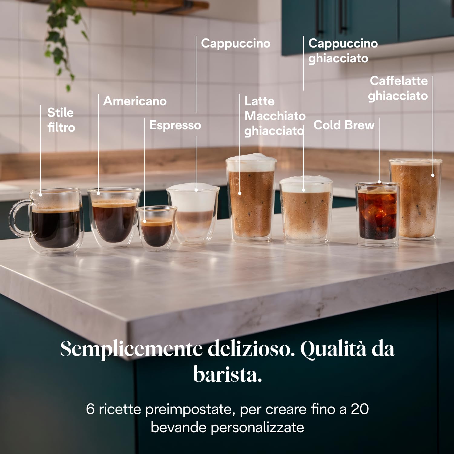 De’Longhi Magnifica Duo – Perfetto Macchina da Caffè Automatica con Montalatte Automatico LatteCrema, 20 Bevande Calde e Fredde, Display a Colori con Icone, Argento Spazzolato (ECAM332.80.SXB)