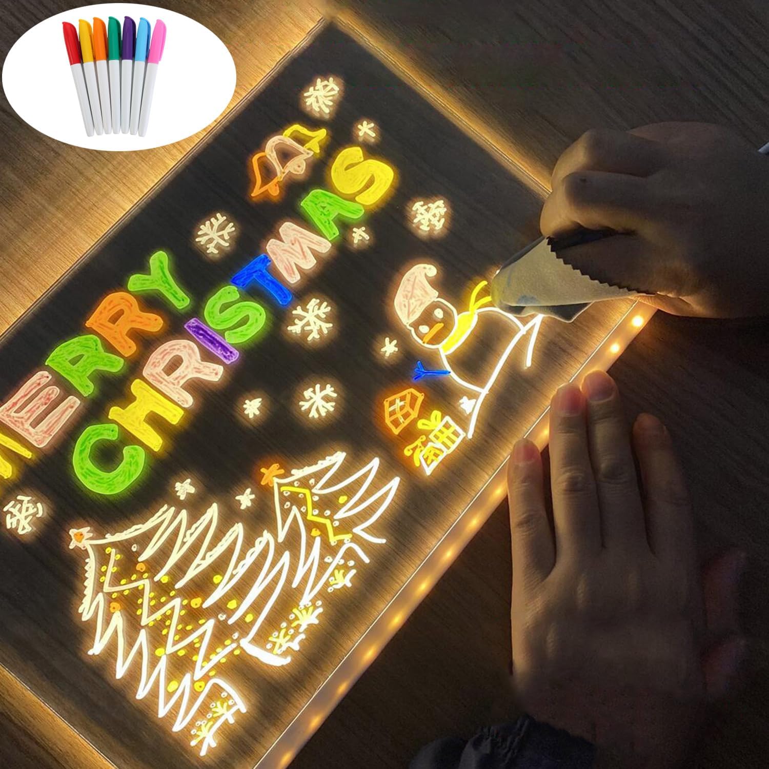 LED Note Board with Colors, 2023 New Glowing Acrylic Dry