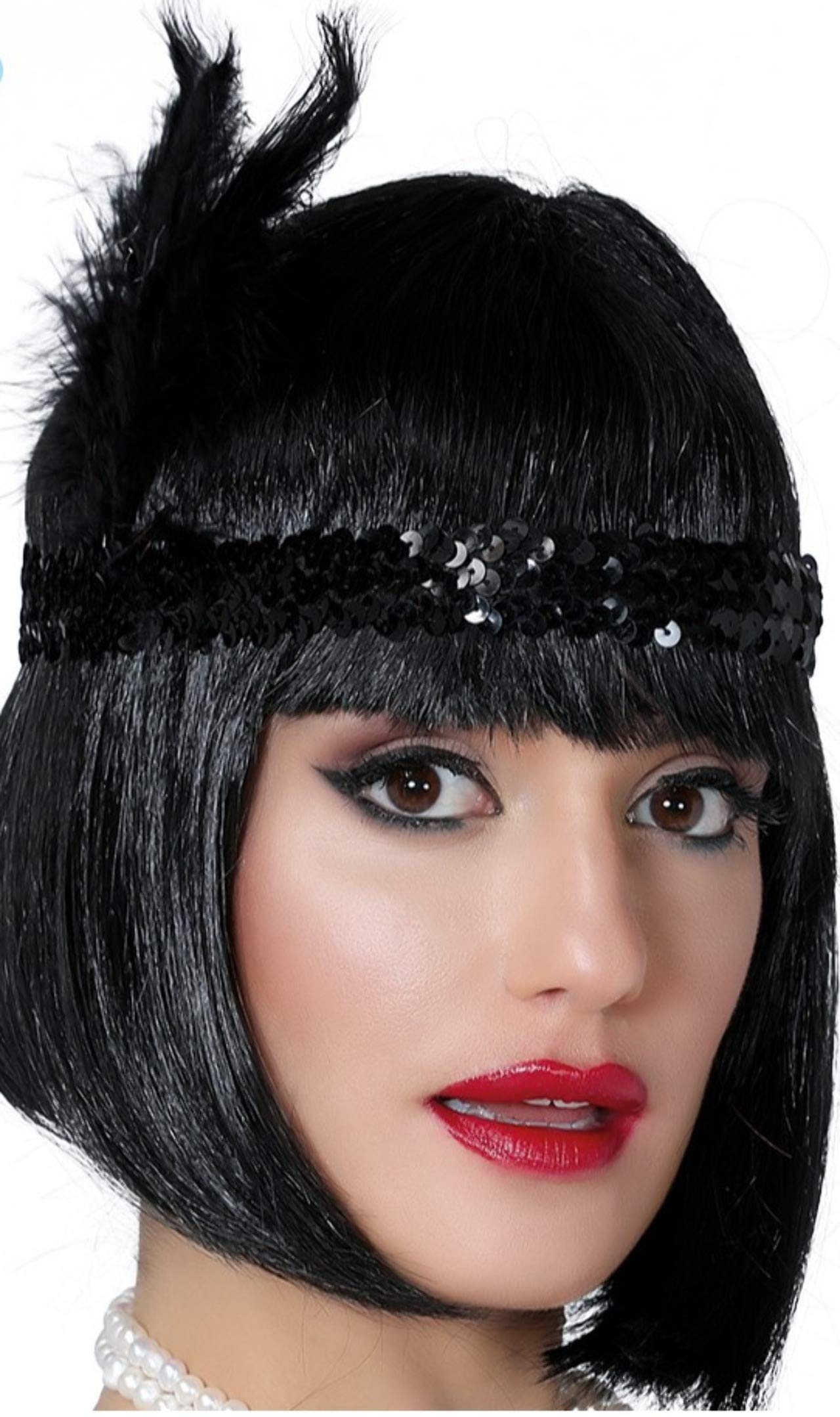 Parties GUIRCA Assorted Charles Headband with Feather Costume 1920s