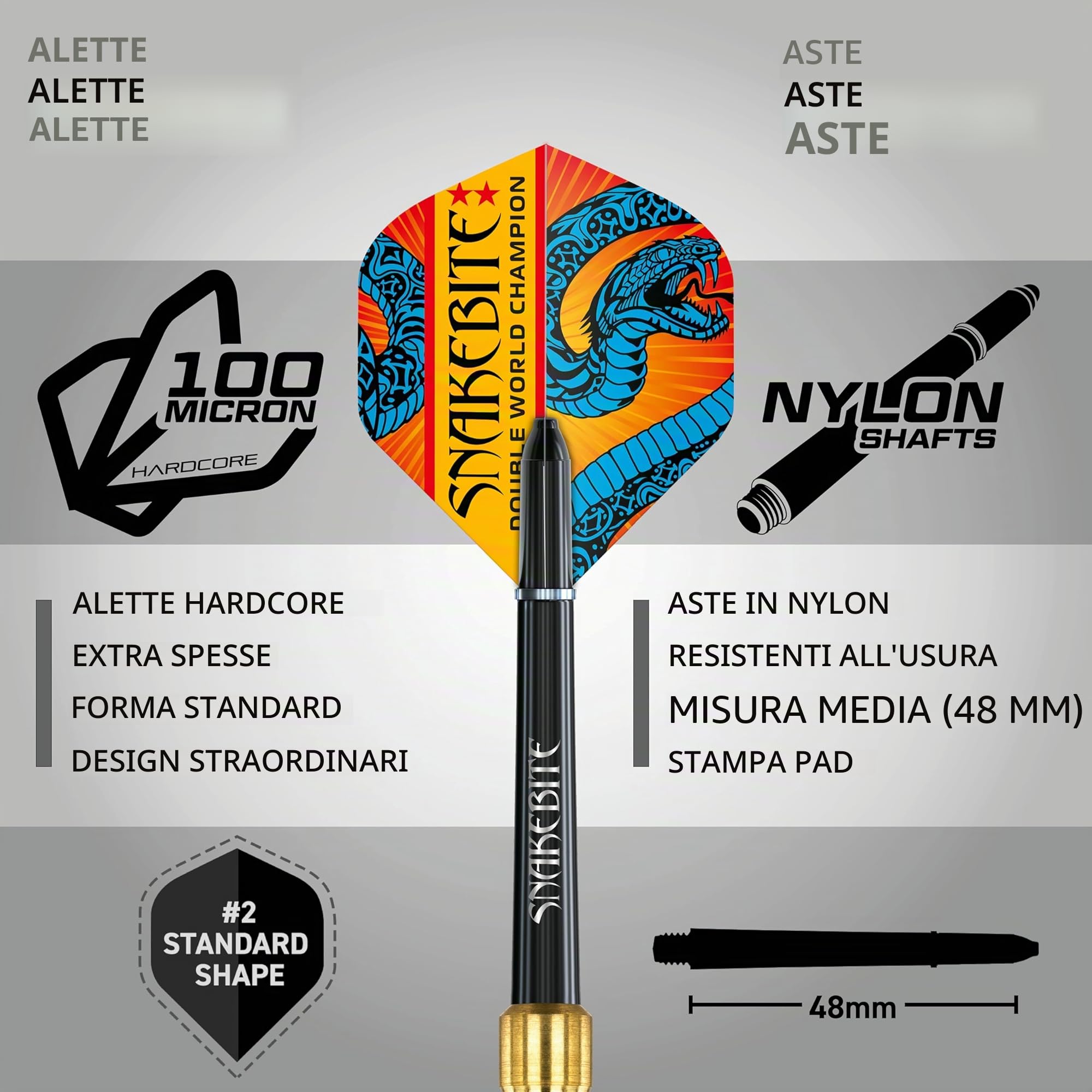 Red Dragon Peter Wright 'Snakebite' v Gerwyn Price 'Iceman' DWC Steel Tip Set di Freccette in Ottone con Alette e fusti