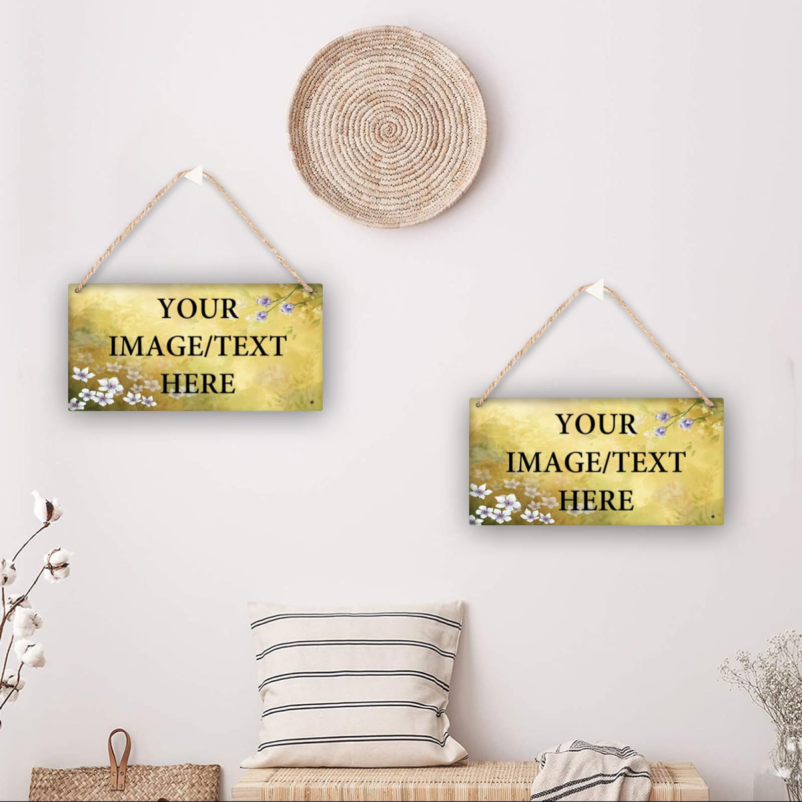 Personalizados Letreros de Madera Rústicos, Colgantes con Imagen/Logotipo/Texto para Bar, Hogar, Dormitorio, Hombre, Cueva