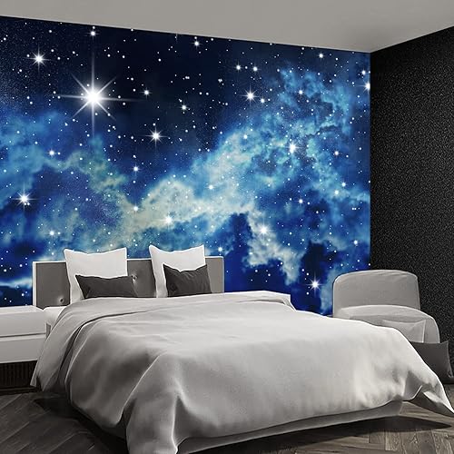 Miniatura 2 de Fightal - Murales de planetas para niños, telón de fondo de galaxia, sistema solar, cielo nocturno estrellado, techo, cine en casa, universo para