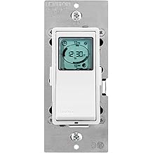 Leviton Decora Programmable and Astronomical Timer Switch for Lights and Motor Loads, Neutral Wire Required, Single Pole or 3-Way, VPT24-1PZ, White with Ivory and Light Almond Faceplates