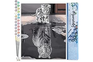 Figured Art Paint by Numbers for Adults - Kitten Reflective Tiger