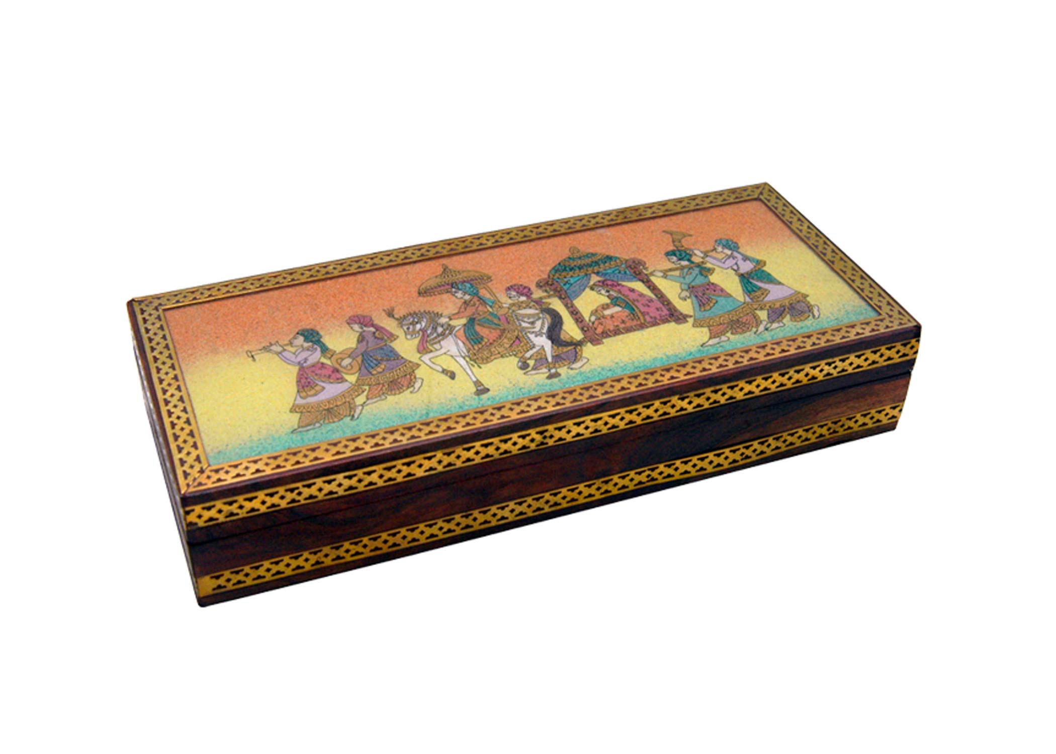 Antique MuseumIndian oil painted jewellery box