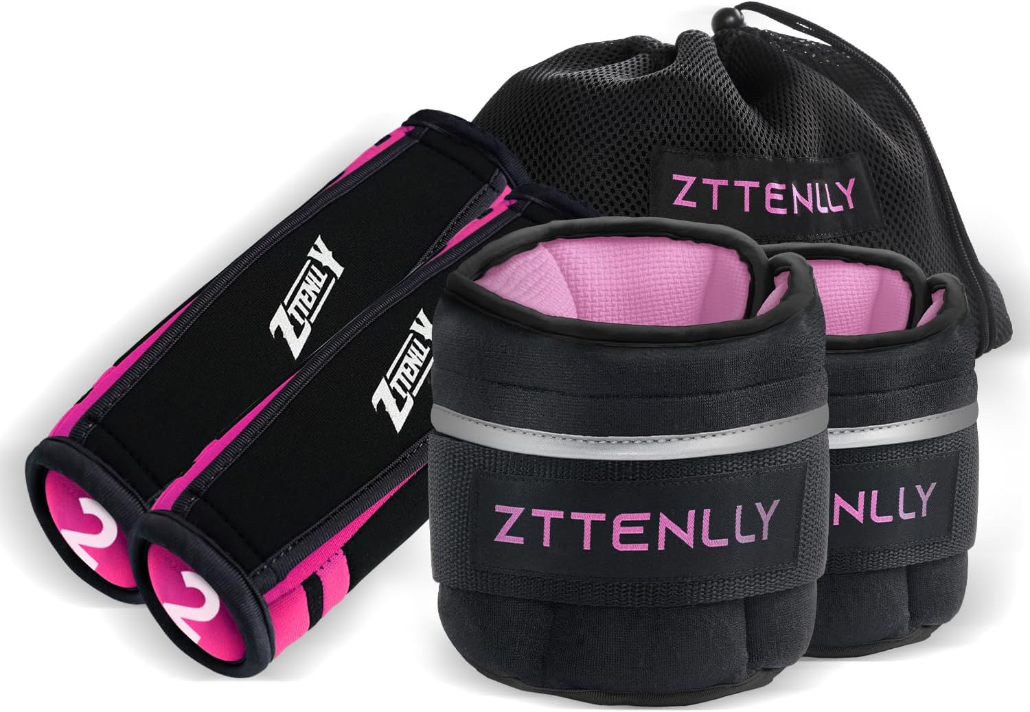 Adjustable Ankle Weights Pair 15 lb (7.5 lb Each) & Hand
