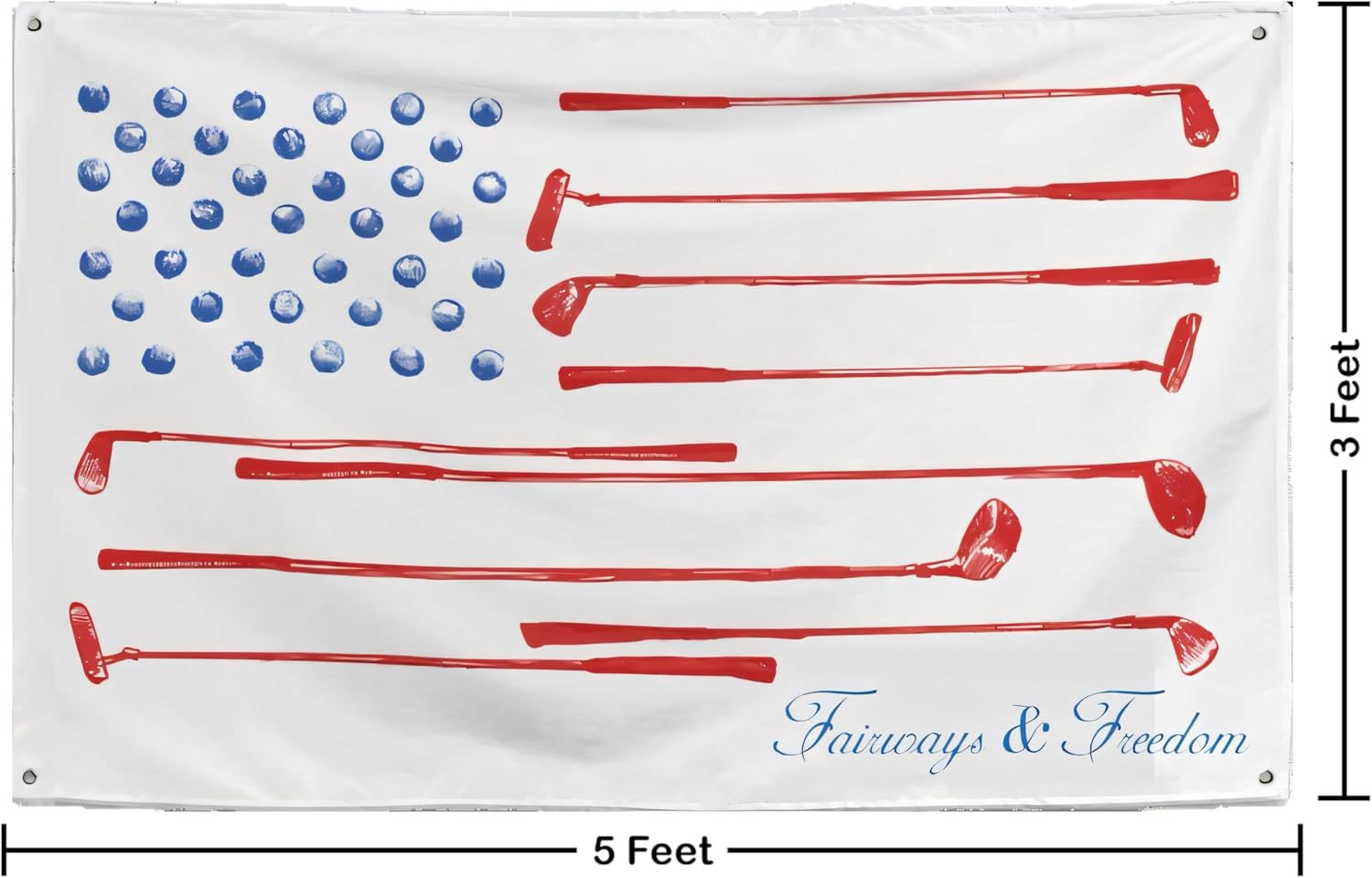 Golf USA Flag 3' x 5' For College Dorm Room, Bar, Garage, Home Office, Man Cave, Entertainment Room, or Workshop by Lee Flag Co.