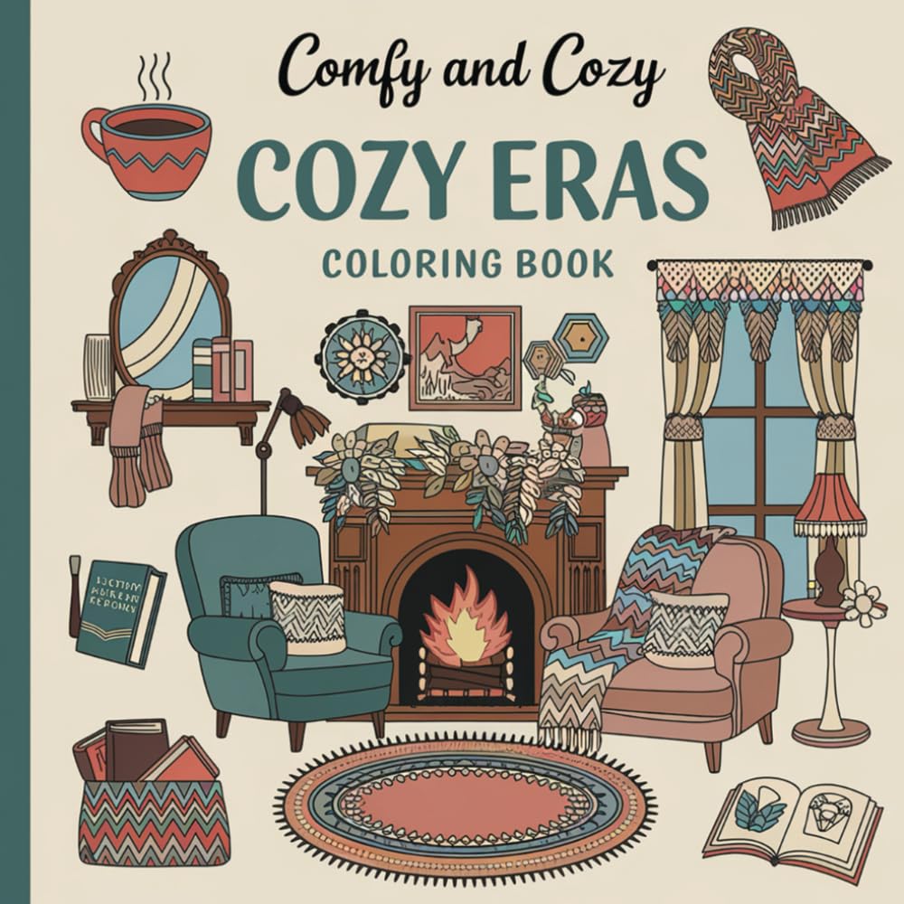 Cozy Eras: Bold And Easy With Adorable Characters and Nostalgic Scenes for Adults and Teens