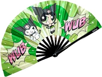 DeFlare | Kawaii Rave Fan | Large Hand Fan | Festival Gear & Accessory | Rave Accessory | EDM Rave Fan | Festival Fans