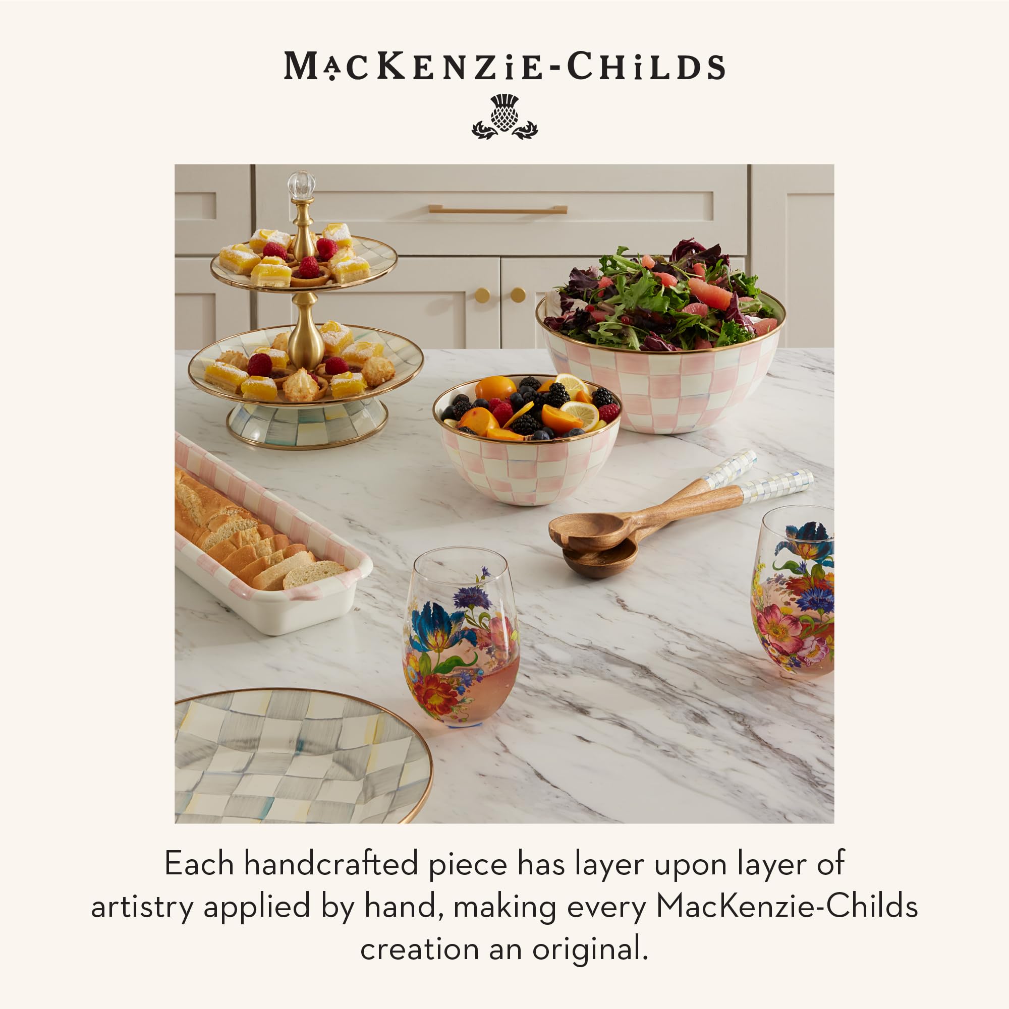 マッケンジーチャイルズ　ボウル MacKenzie-Childs Courtly Check Everyday Bowl – Smyth Jewelers