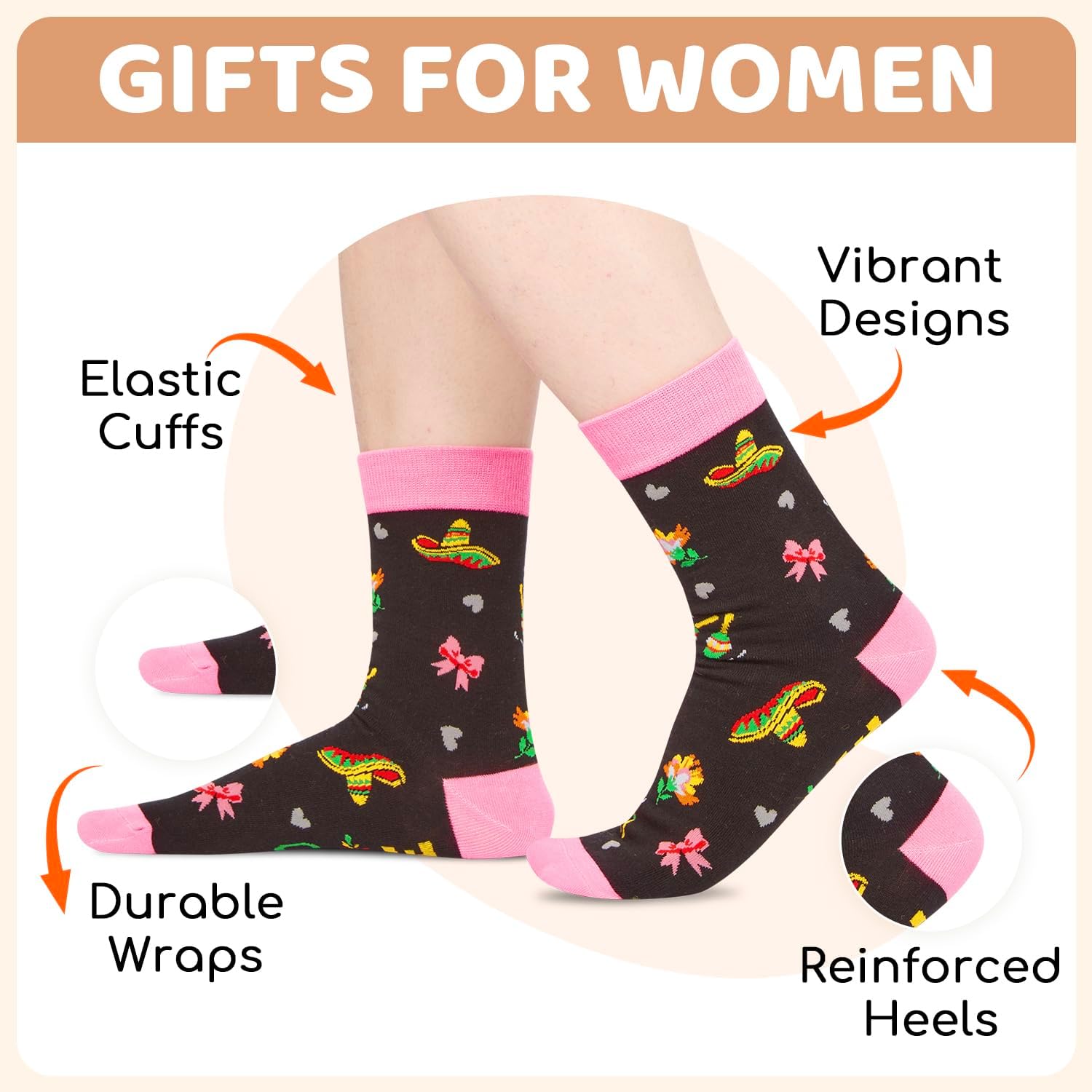 HAPPYPOP Mothers Day Gifts - Mother Daughter Sister in Law Socks, Aunt Niece Sister Socks - Image 3