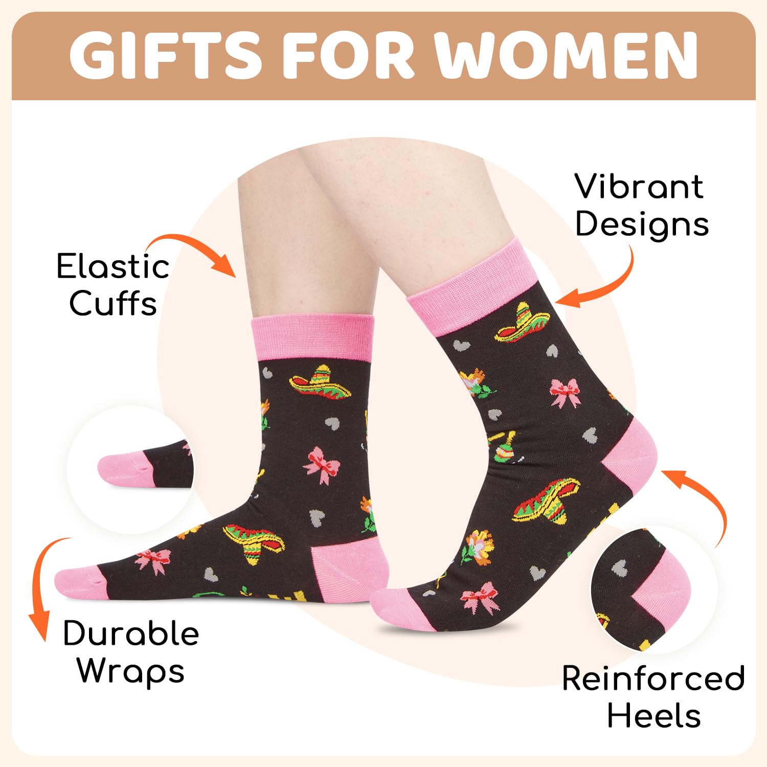 HAPPYPOP Mothers Day Gifts - Mother Daughter Sister in Law Socks, Aunt Niece Sister Socks