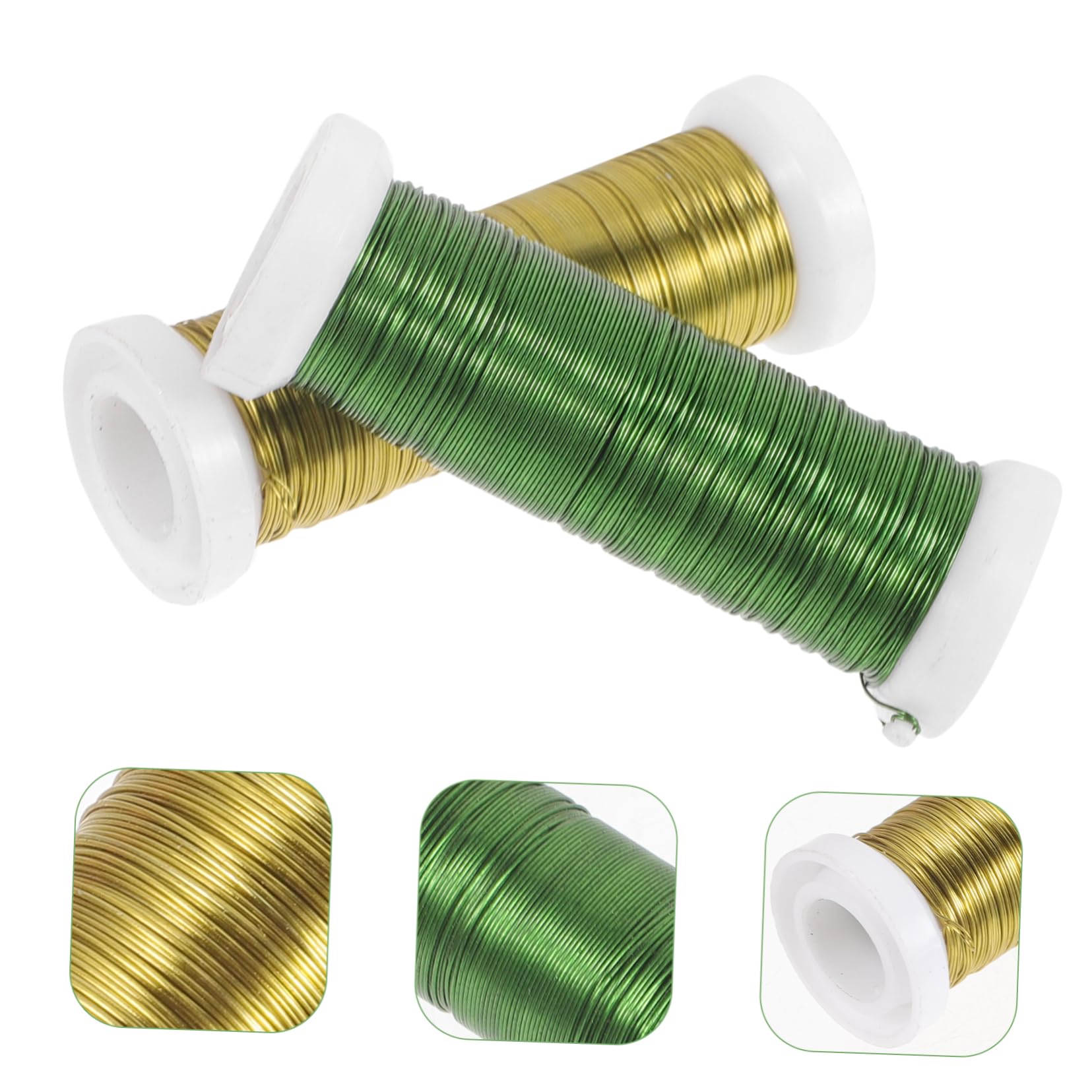 BEBEMOKO Floral Wire Stems Pack Iron Floral Wires for Home Decor DIY Flower Arrangements Wedding Decorations