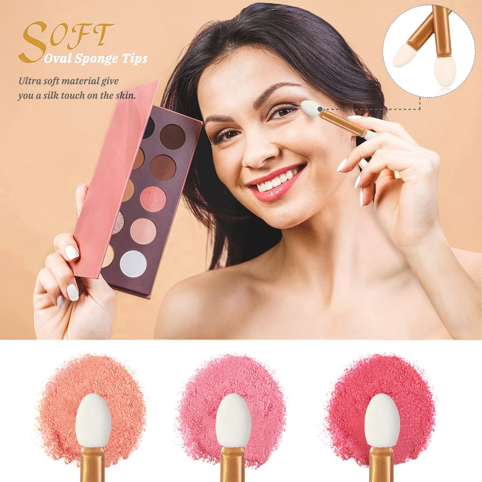 Kinretixia 30 pieces double-sided sponge brushes, eyeshadow applicator set - Image 3
