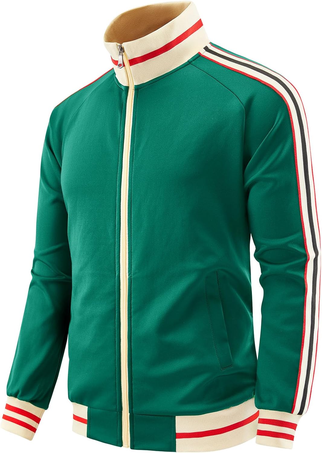 Men's Track Jackets Lightweight Long Sleeve Full Zip Streetwear Tops