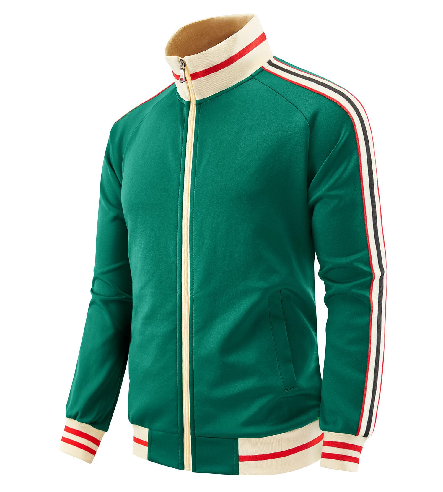 Men's Track Jackets Lightweight Long Sleeve Full Zip Streetwear Tops