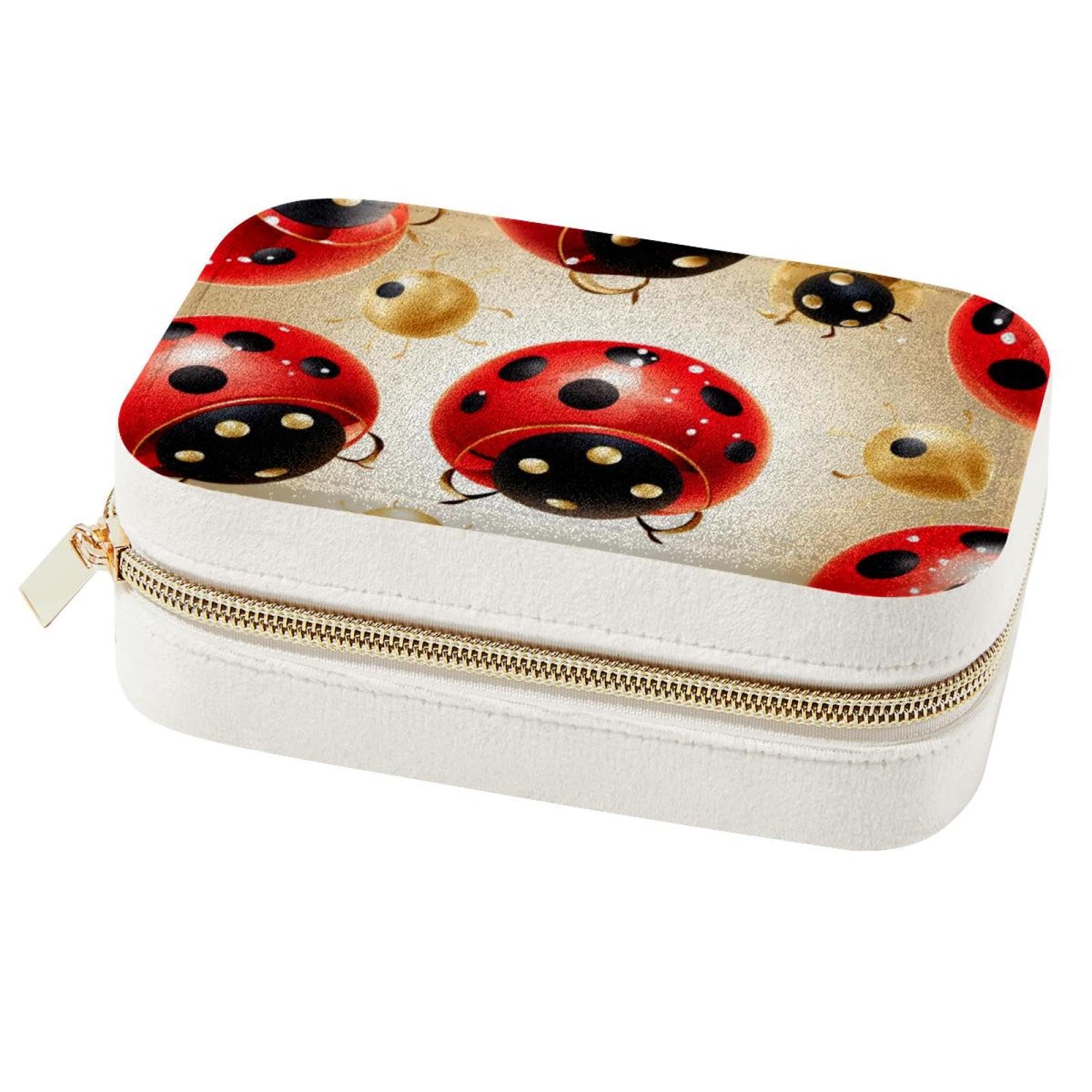Boîte à bijoux de voyage motif coccinelle : une idée cadeau idéale