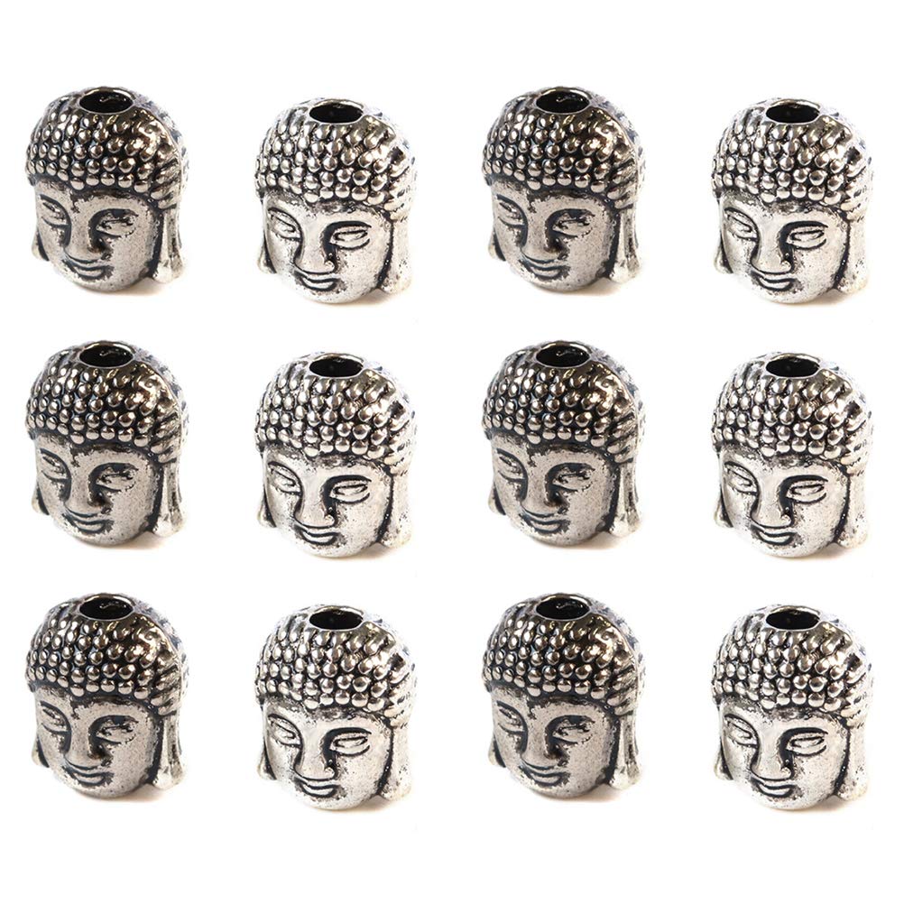20 pezzi 10 x 8 mm Perline distanziatrici a forma di testa di