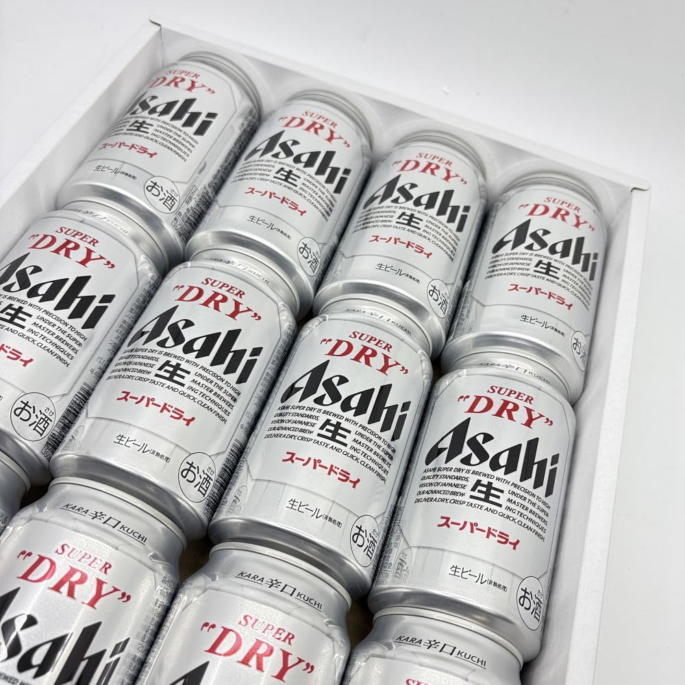 Amazon.co.jp: 【包装済み・包装紙ブルー】【350缶 12本ギフト箱入