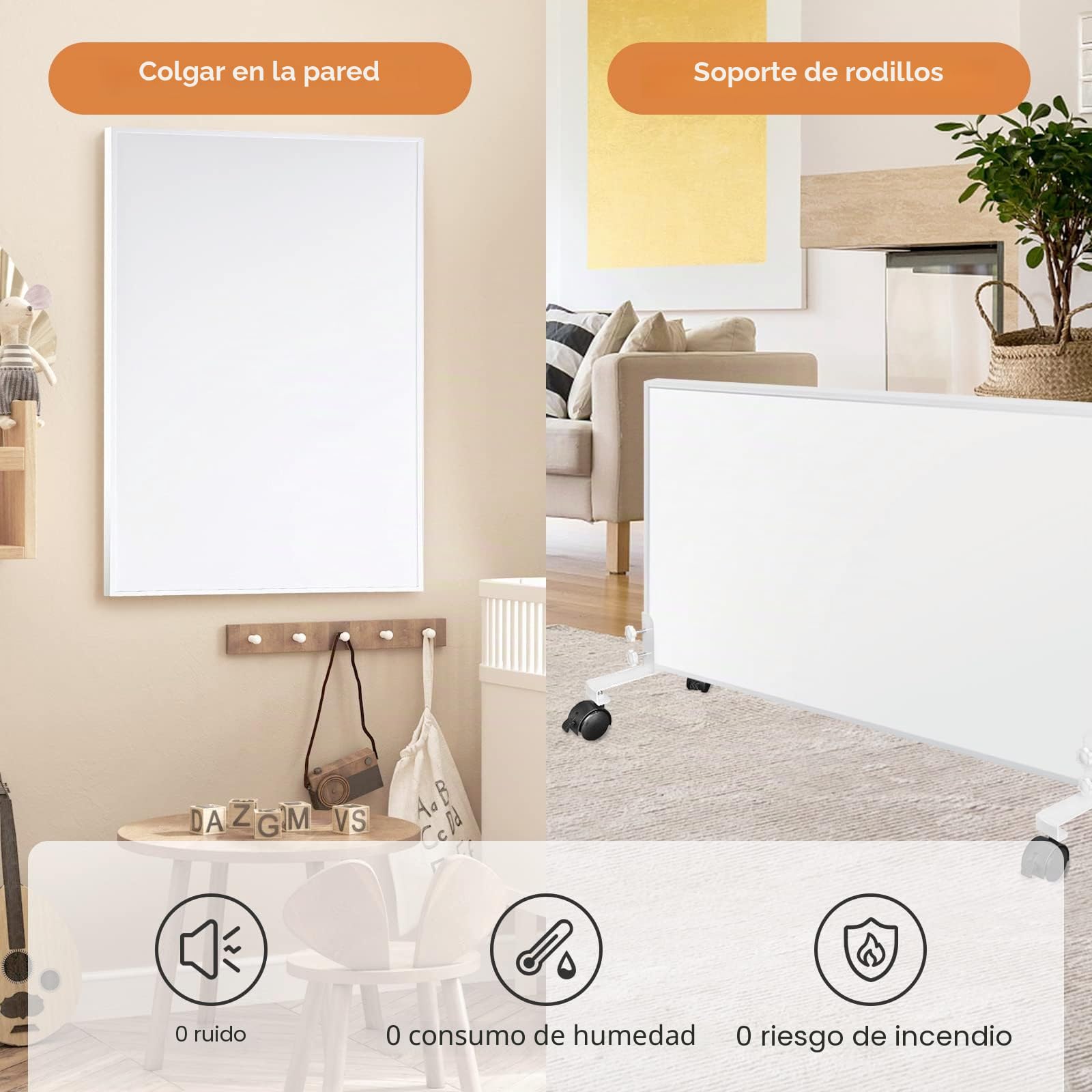 Calefactor Bajo Consumo 600W, Calefactor Baño Pared TÜV