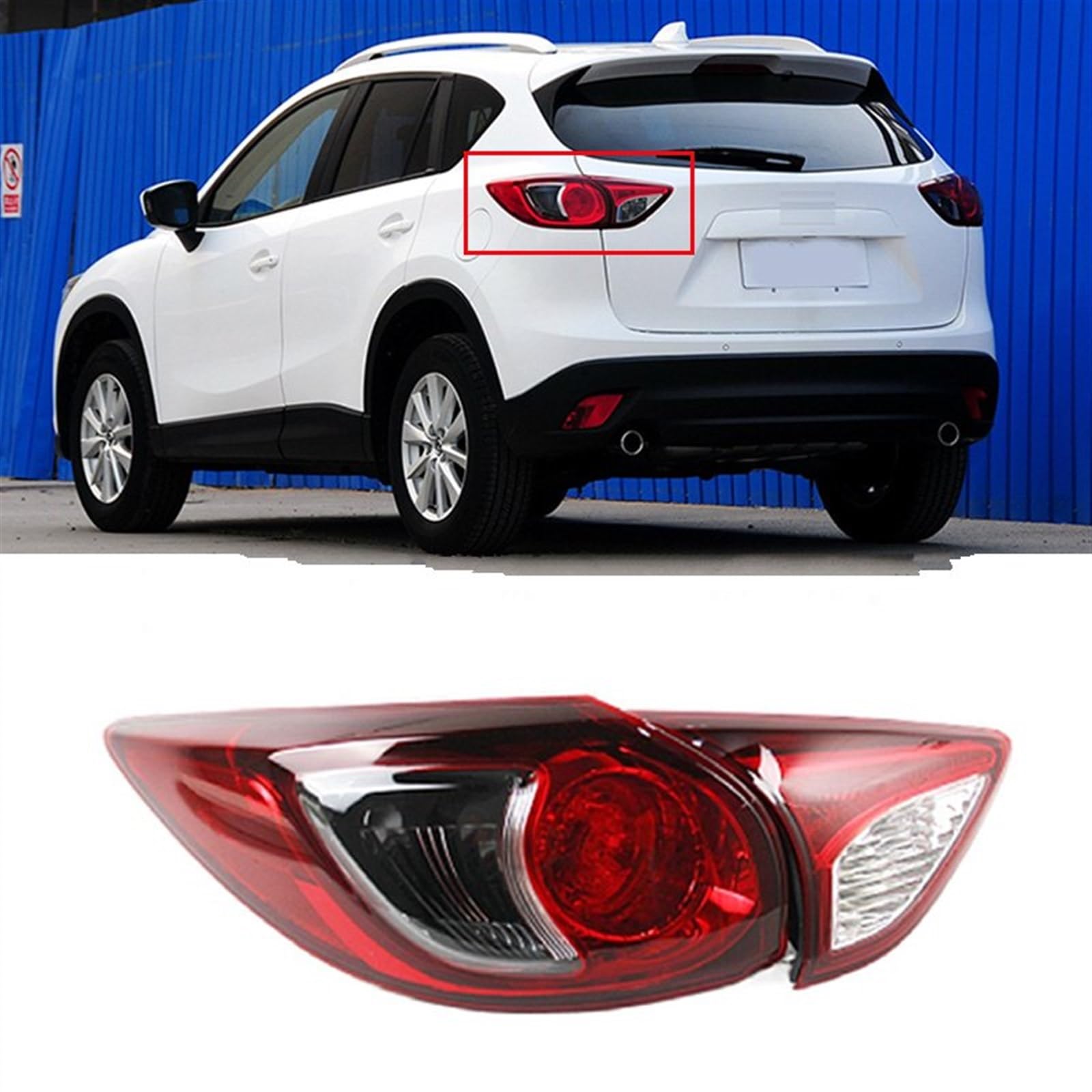 Auto Posteriore Fanale Luci Di Arresto Lampada Parcheggio Nessuna Lampadina Per Mazda CX5 CX-5 2013 2014 2015 2016 fanale(Inner Right)