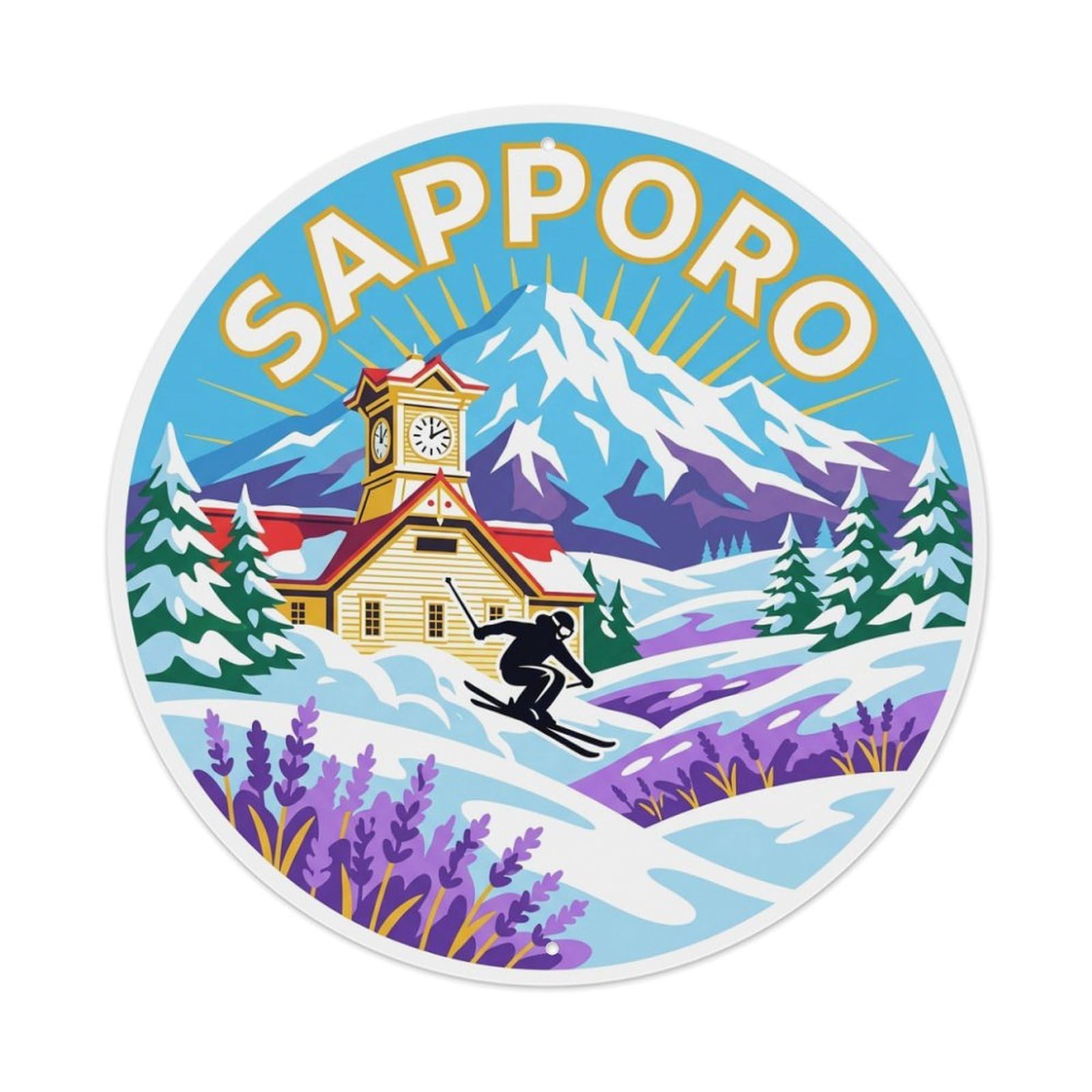 Fqnyr Style Metal Tin Sign Retro Japan Travel Sapporo