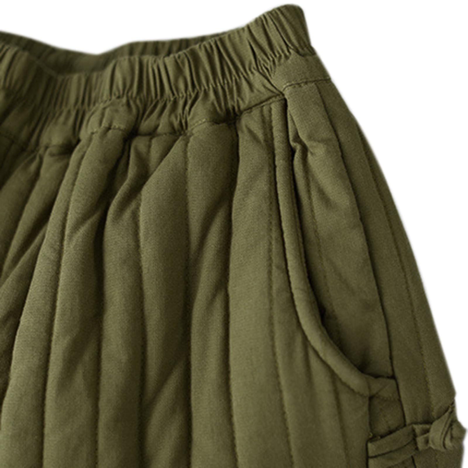 Damen Winter Warme Daunenhose, Thermohose Gefütterte Winddicht Winterhose