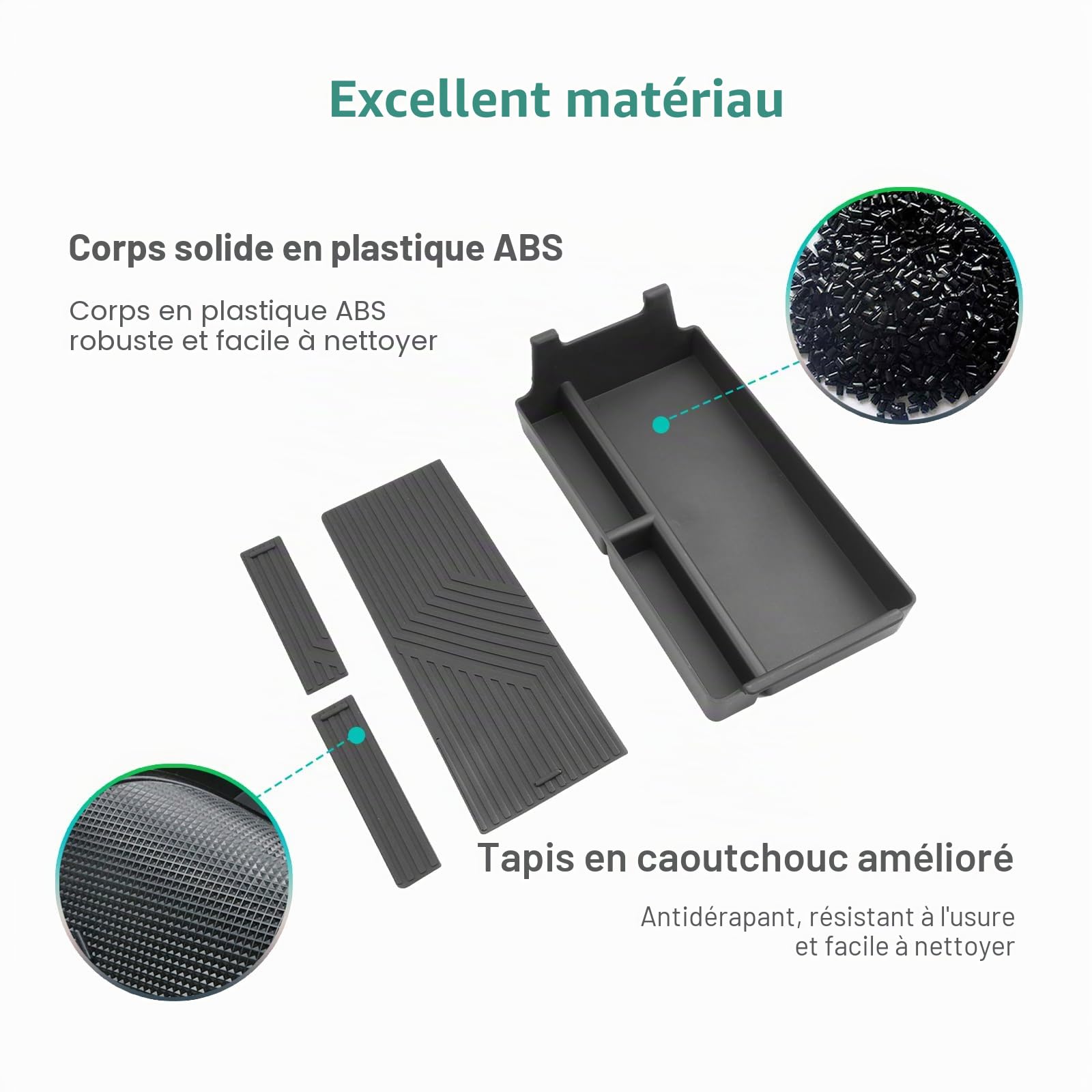 GAFAT Compatible avec Cupra Tavascan 2025 2026 Boîte de Rangement pour Console Centrale, Nouveau Tavascan 2025 Accoudoir Tavascan VZ Organisateur Plateau, Boîte à Gants, Accessoires Tavascan