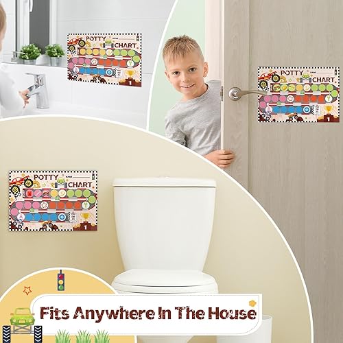 Miniatura 5 de Tabla de entrenamiento para ir al baño para niños pequeños, tabla de orinal de unicornio para niñas (camión monstruo)