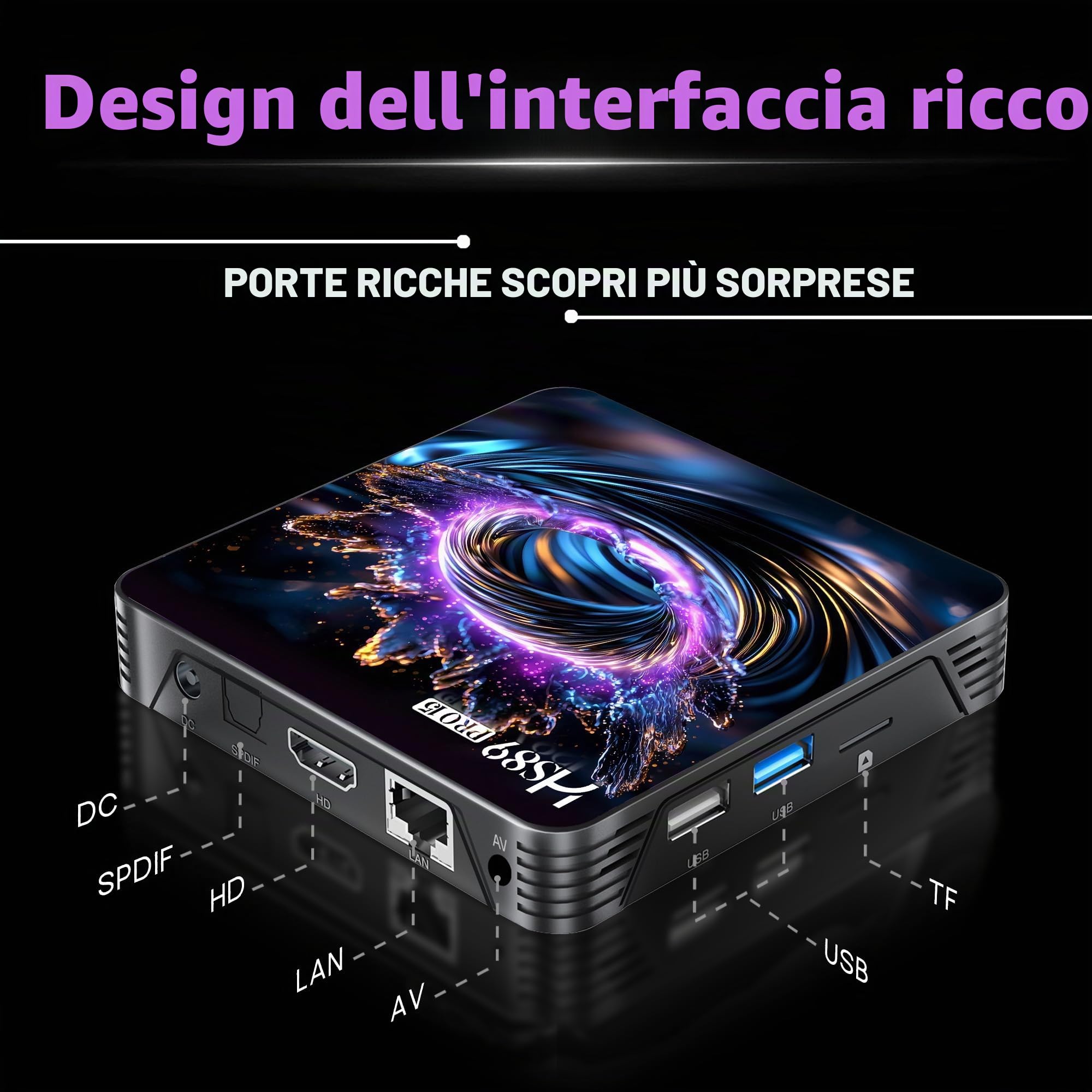 Android 14.0 Smart TV Box 2G RAM 16G ROM Mali-G310 GPU | RK3539 Quad-Core 64bit Cortex-A55 TV Box Support BT V5.4 10/100M Ethernet 4K HD 2.4G /5G Dual-Band Wifi Android Box