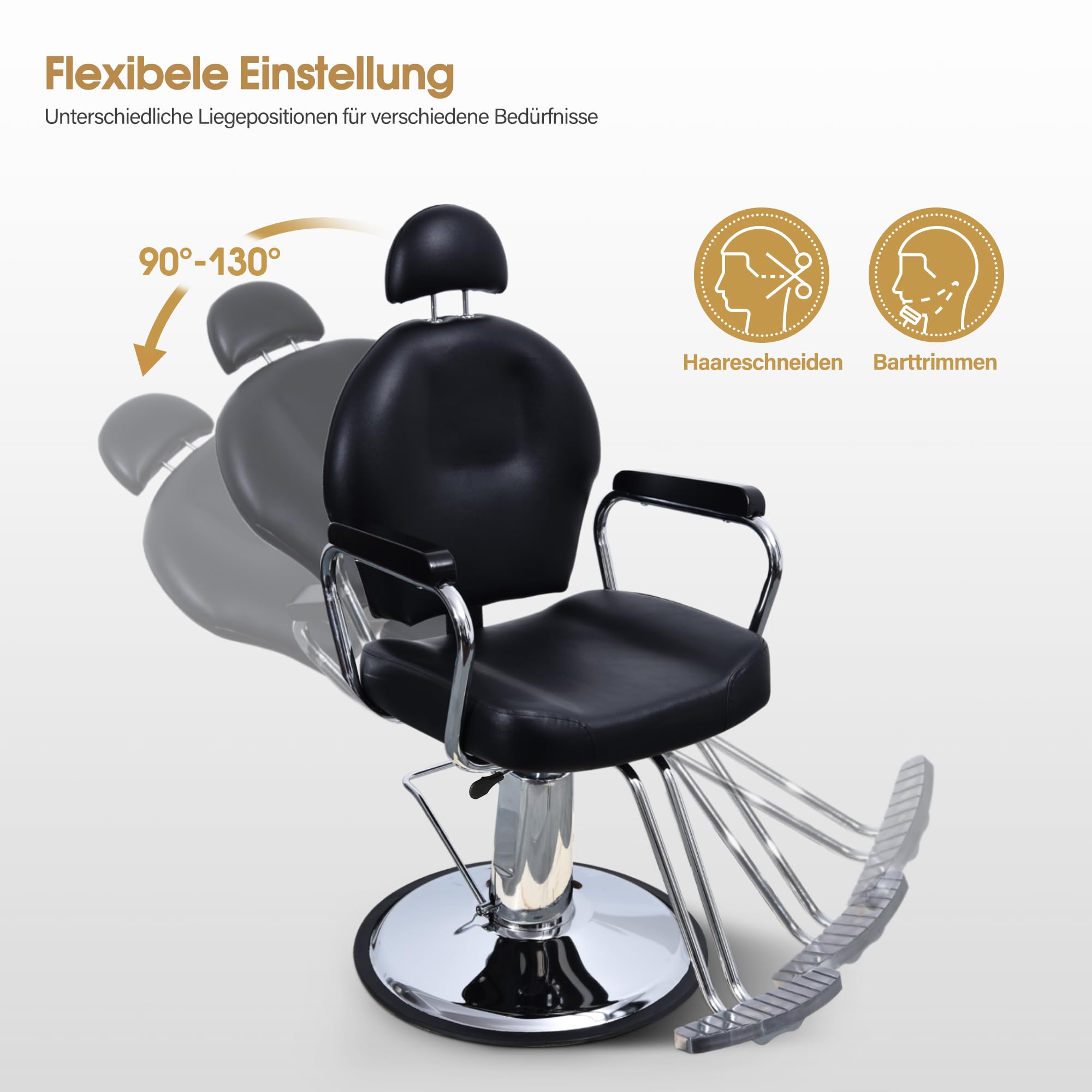 Barberpub Friseurstuhl Hydraulisch 3022BK