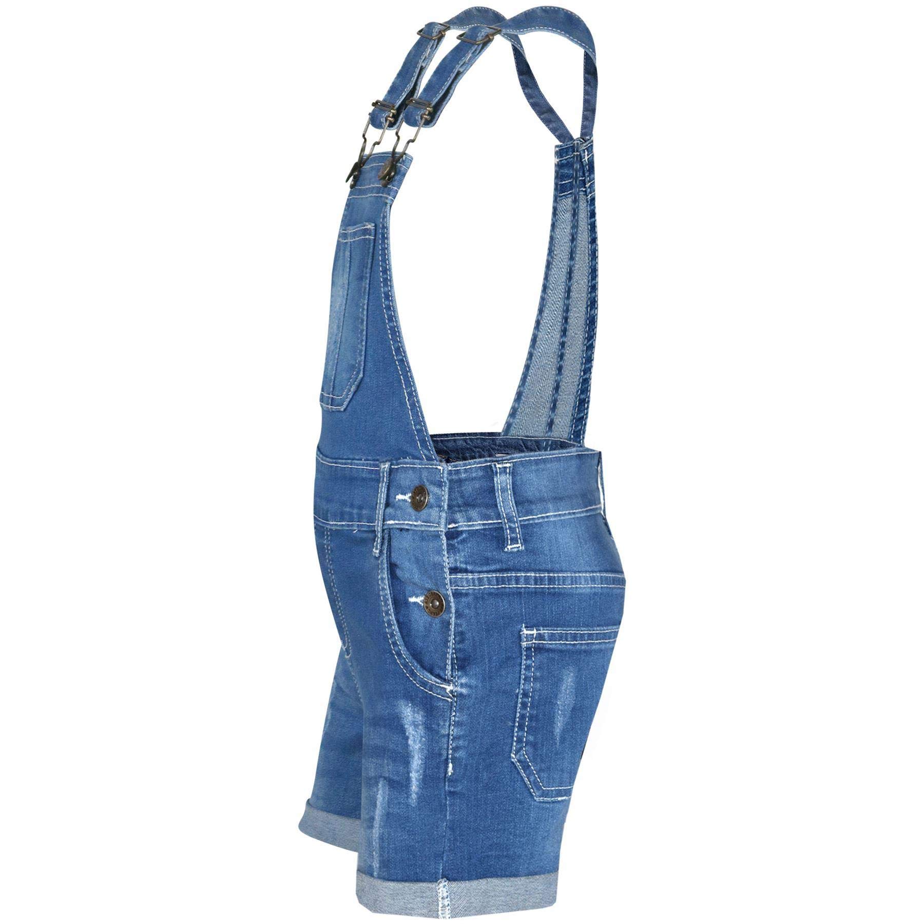 A2Z 4 Kids Bambini Ragazze Salopette Pantaloncini Designer Denim Strappato Allungare Jeans Overall Tutto In Uno tuta Playsuit Età 5 6 7 8 9 10 11 12 13 Anni