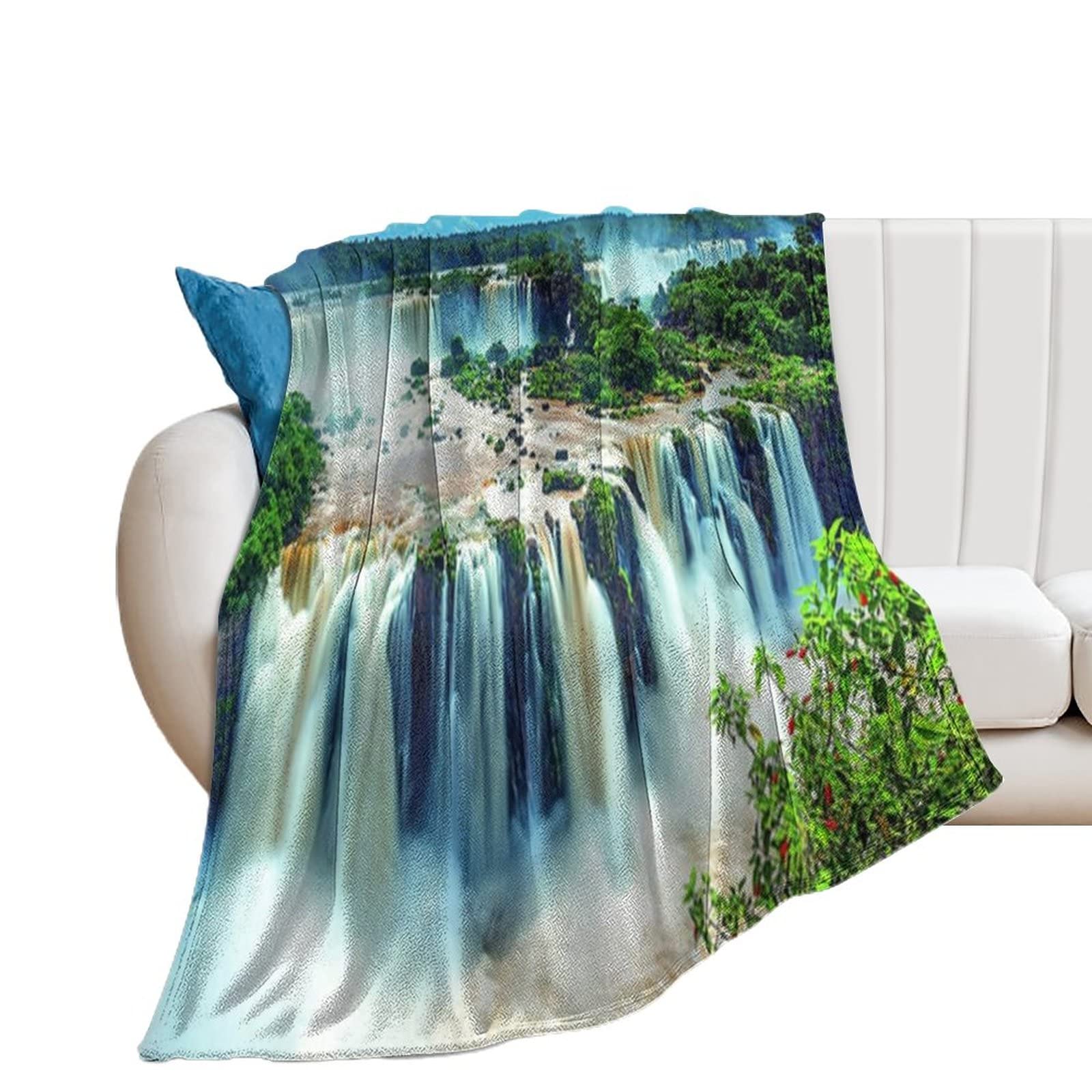 Couverture en polaire imprimée cascade pour des moments de tendresse uniques