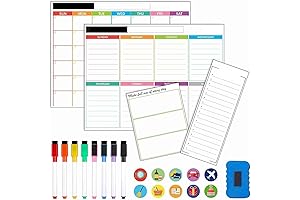 4 Pack Dry Erase 2024 Magnetic Calendar, Feela Magnetic Dry Erase White...