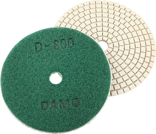 Miniatura 5 de DAMO Juego de 7 almohadillas de pulido de diamante de 4 pulgadas + soporte trasero para piso de encimera de hormigón de granito de mármol