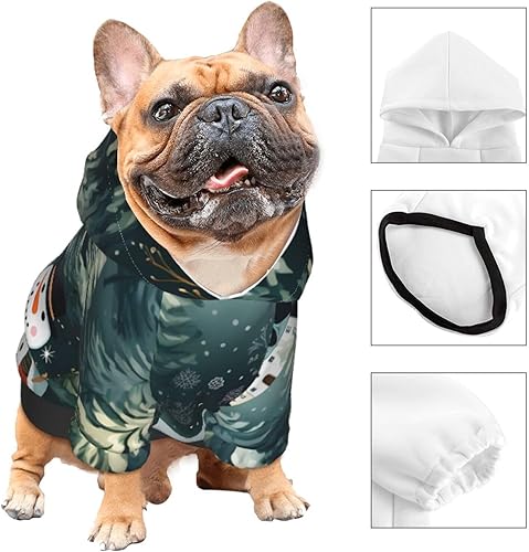 Miniatura 3 de Snowman Chic 3D Dog Hoodies for Small Pets A Cozy Costume for Stylish Puppy Cosplay Delight L
