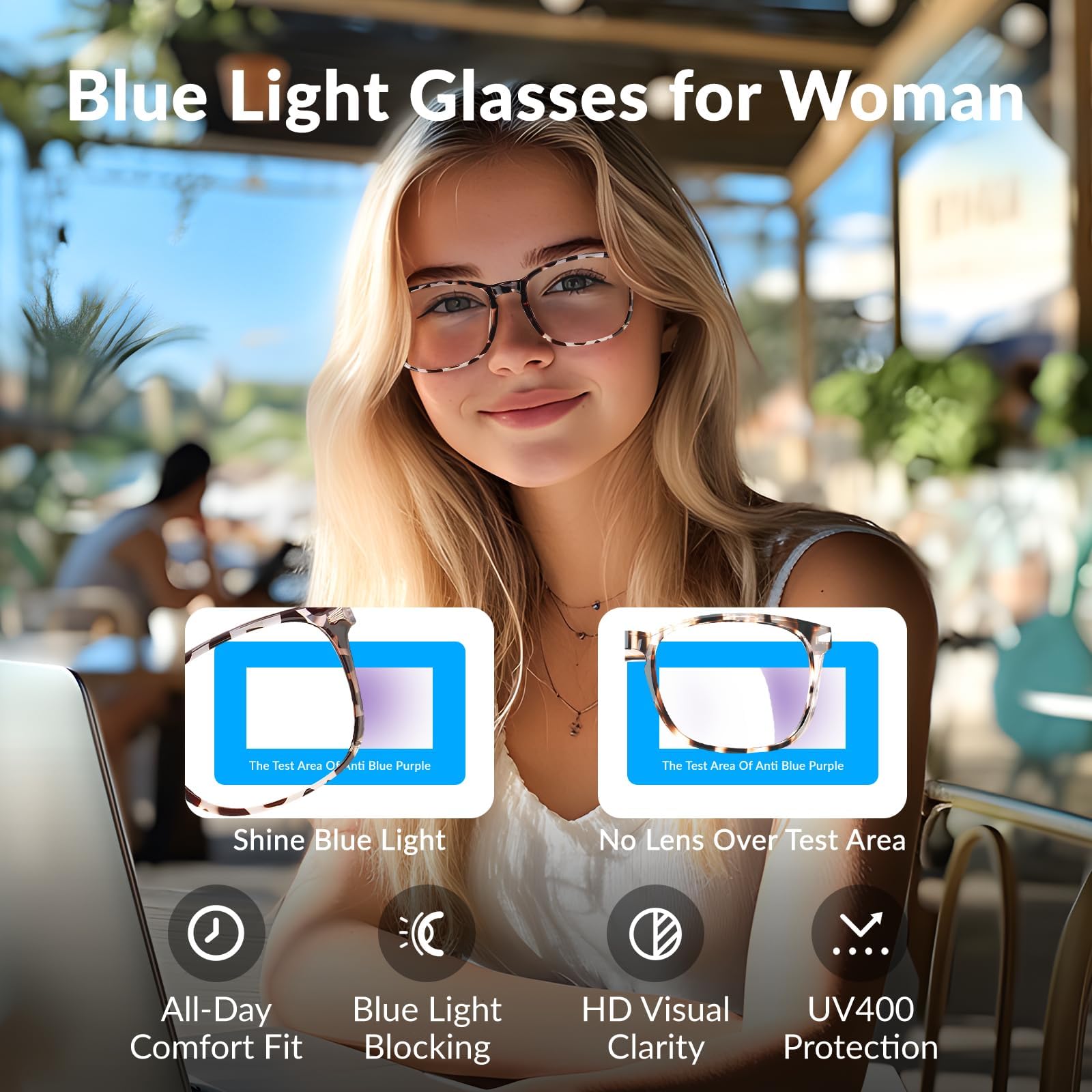 Occhiali per la luce blu per uomo e donna, 99% di blocco della luce blu, occhiali da gioco per computer