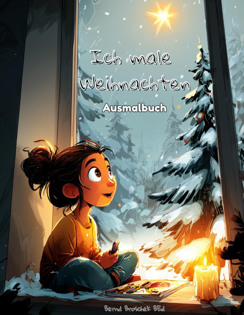 Die Weihnachtsgeschichte zum Ausmalen: Ein christliches Ausmalbuch für Kinder