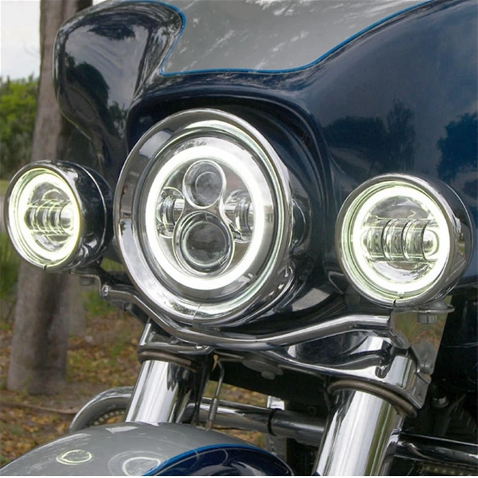 Moto Fari Stradali Spot Light Beam Per Fendinebbia Per Moto DRL, Luce Di Sorpasso Impermeabile