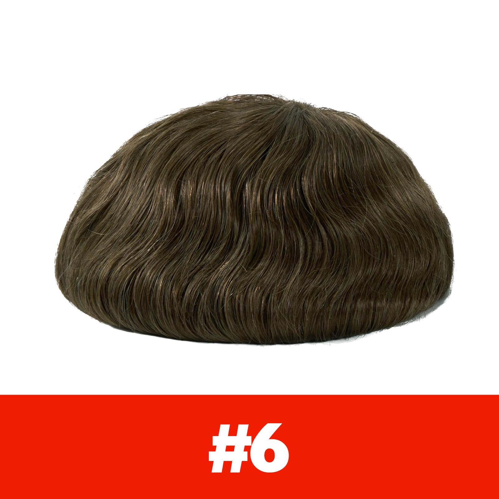 Lordhair Toupee for Men with 100% European human hair 8x10 inch Hairpiece for Men 0.03mm Ultra Thin Skin Hairsystem All V-looped Mens Toupee (Medium Light Brown #6) - Image 2