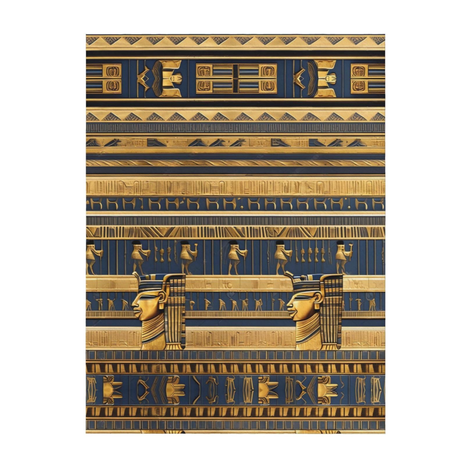 Couverture égyptienne pharaon imprimée douce 152x127 cm pour lit