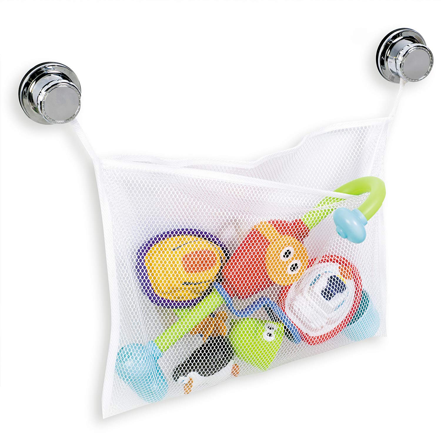 Tatkraft Teddy Bath Toys Net Storage Organizer 2 Strong Suction Cups