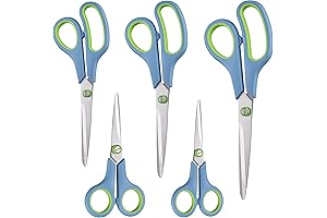 Set of 5 Multipurpose Sharp Scissors for Home, School, Office