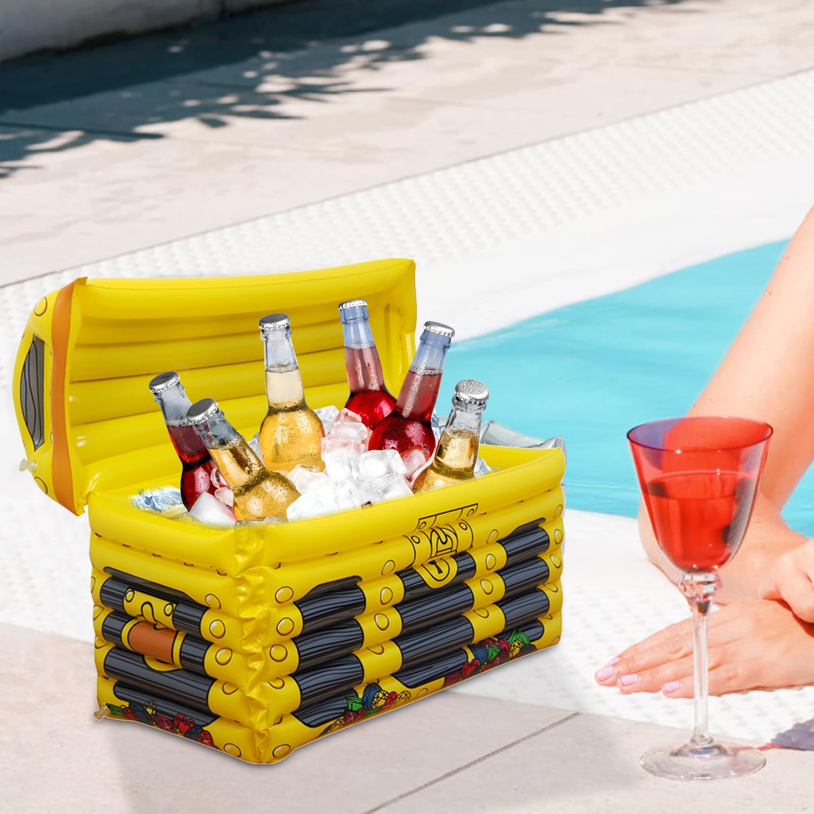 Aufblasbare Pool Getränkesammler – Große Kapazität, Kühlt Getränke, Mit Griffen, Aus PVC, Perfekt Für Poolpartys & Strand