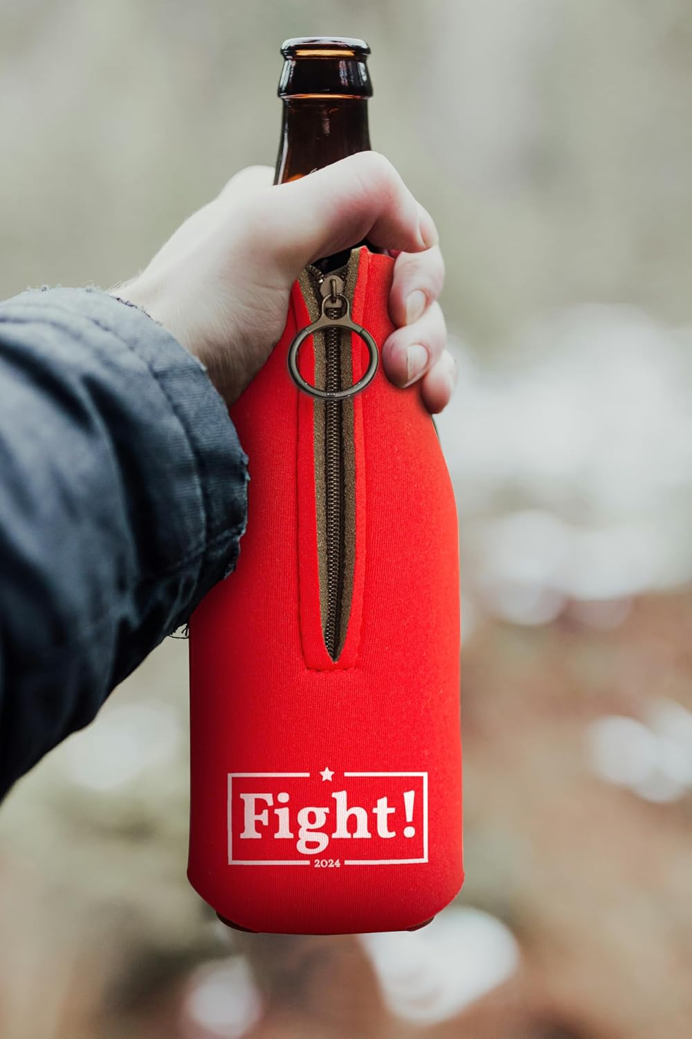 2 to 6 Pack of Bottle Coolies for Trump Fans I Fabric Can Sleeves I Donald Trump Fight Huggers. Trump 2024 Coolies. Full Color Beer Bottle Sleeves. Perfectly Sewed. USA printed. (4)
