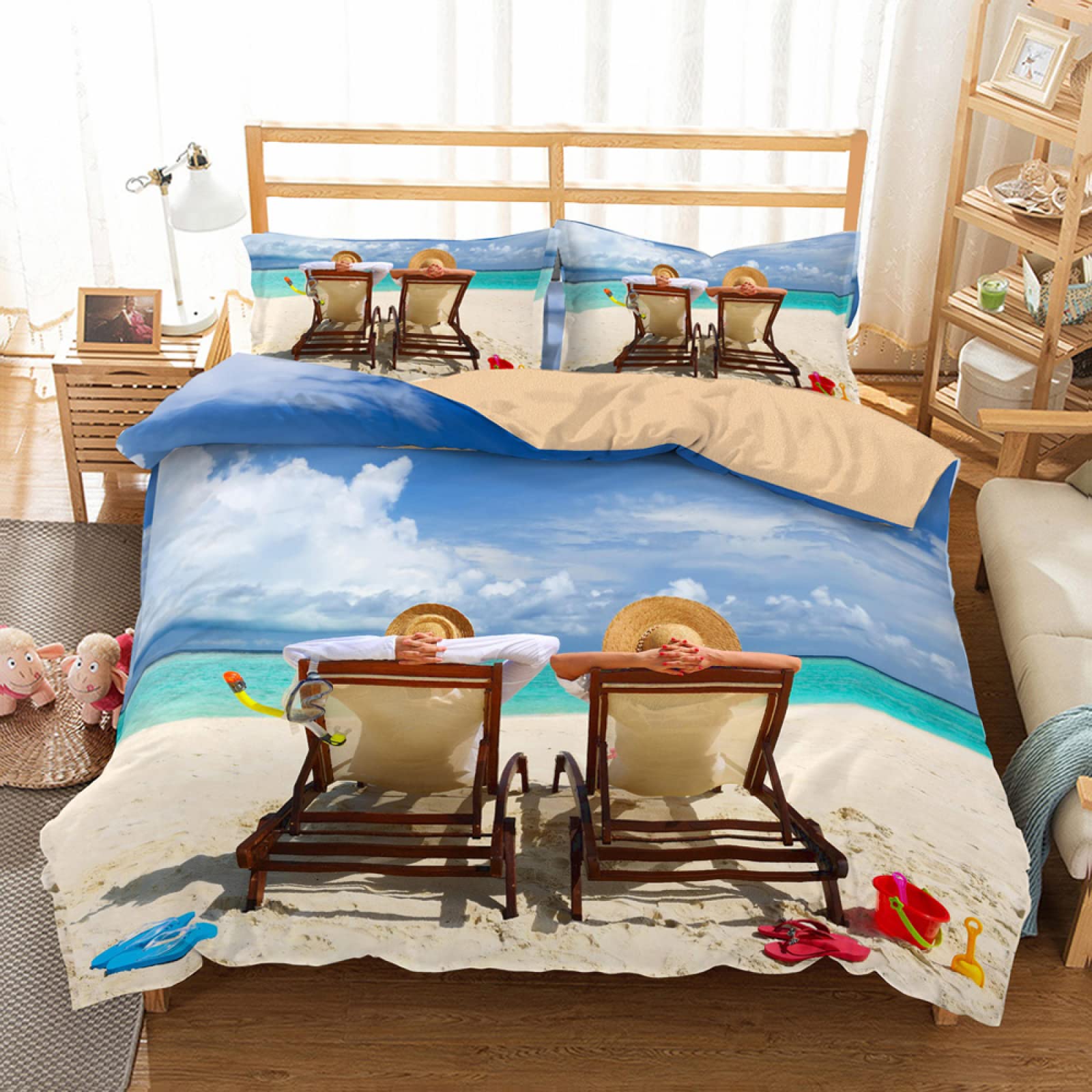 Super King Dekbedovertrek Set Licht Cyaan Bergen Koeling Superking Dekbedden Sets met Rits en 2 Kussenslopen 19 X29 (50x75cm), Beddengoed Sets 90 X86 (230 x 220 cm Super King Dekbedovertrek Set Licht Cyaan Bergen Koeling Superking Dekbedden Sets met Rits en 2 Kussenslopen 19 X29 (50x75cm), Beddengoed Sets 90 X86 (230 x 220 cm
